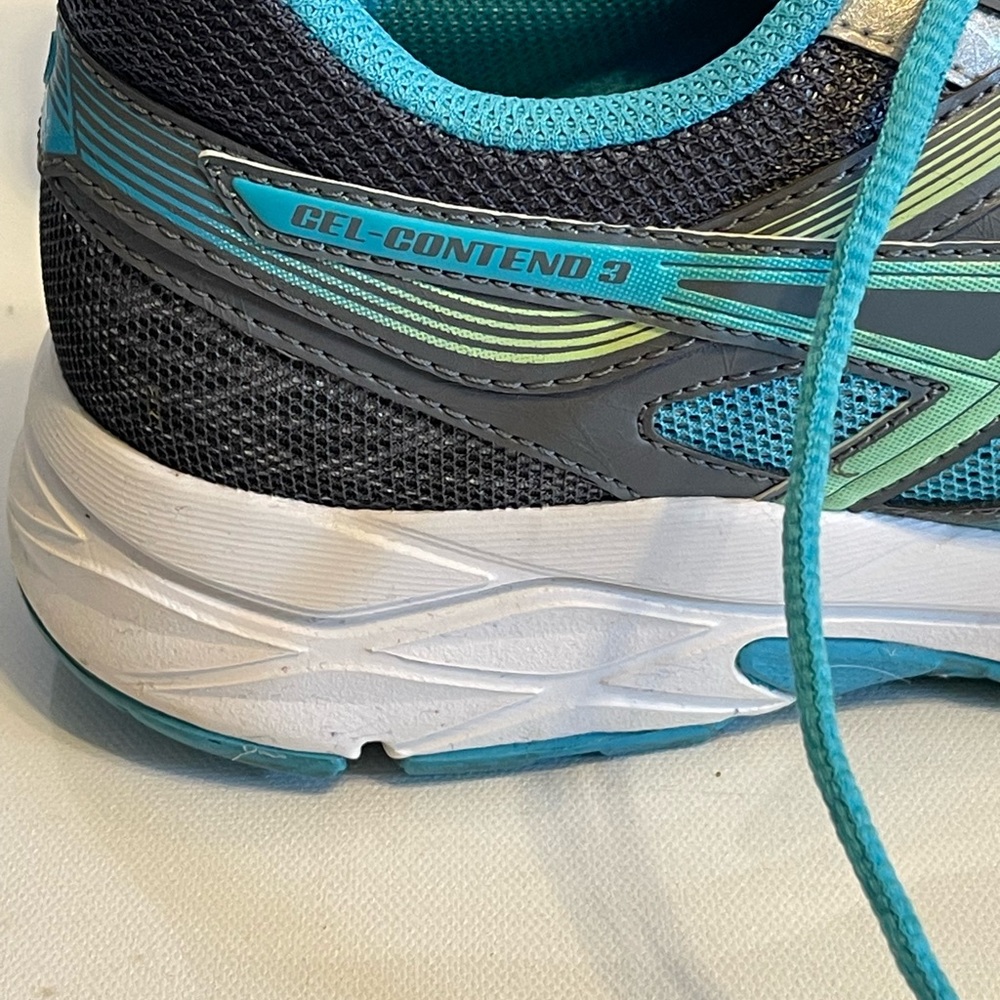 ASICS Gel Contend 3 Athletic Running Shoe Womens Size 7.5 T5F9N Gray Blue Green - Picture 7 of 8